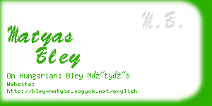 matyas bley business card